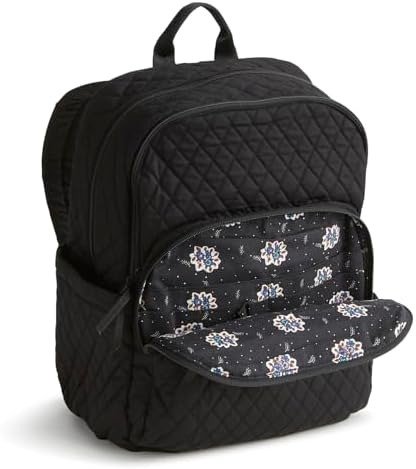 Vera Bradley Women's Cotton Large Bancroft Backpack, Moonless Night, One Size