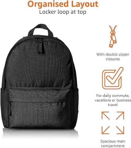 Amazon Basics Classic Backpack, Black